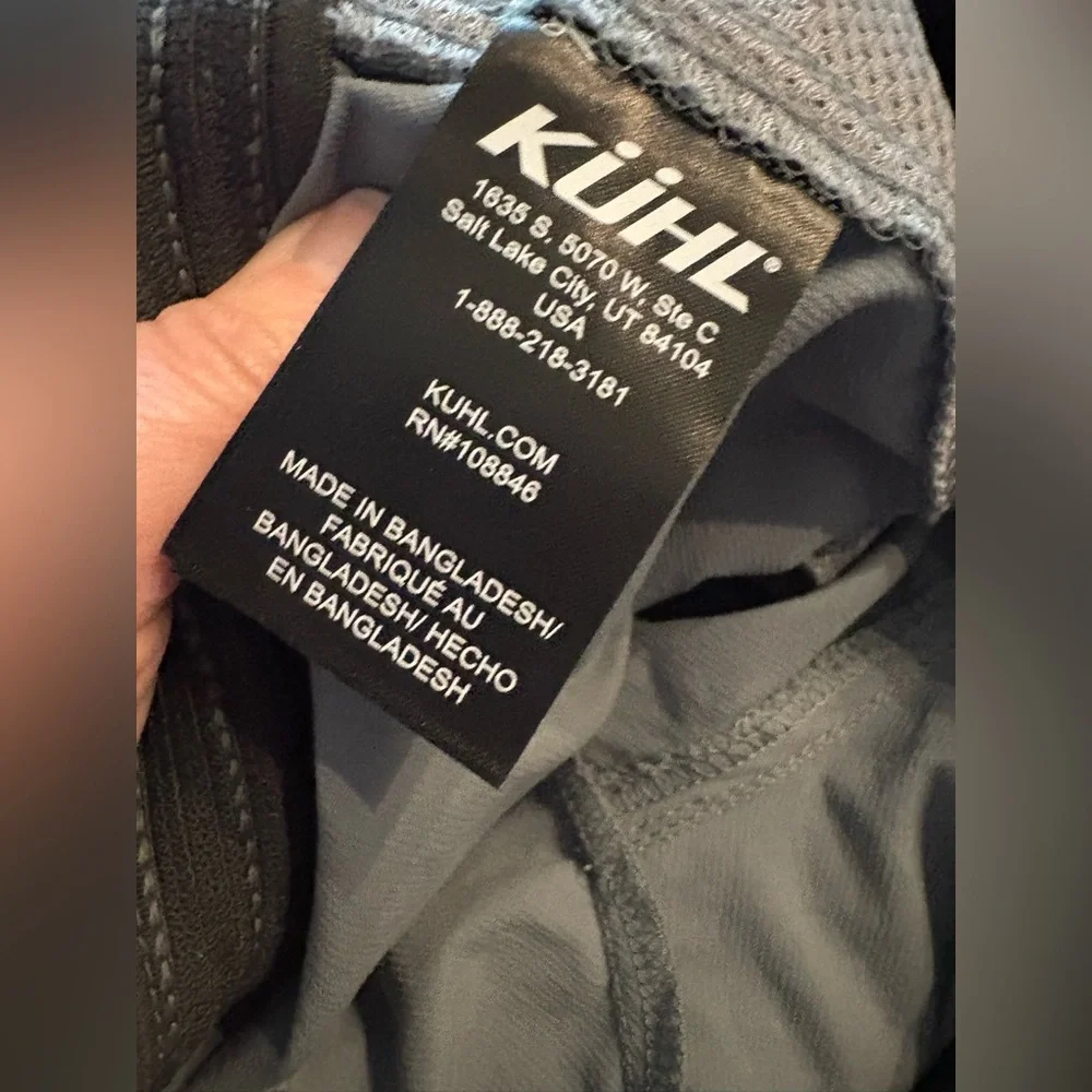 Kuhl Trekr 8” shorts light blue/green pull on‎ sz “large